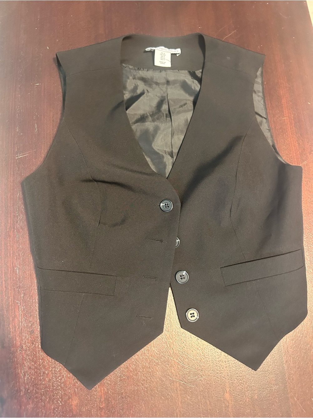 Sincerely Jules Black Tailored Vest